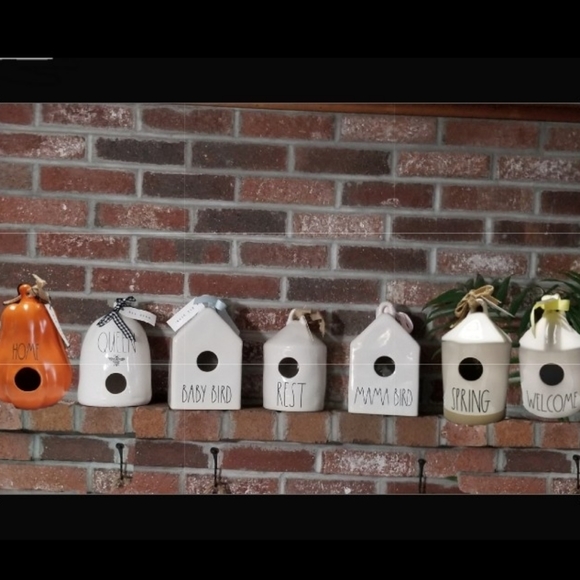 Rae Dunn REST round ceramic rustic farmhouse cottage country Birdhouse - Picture 7 of 7